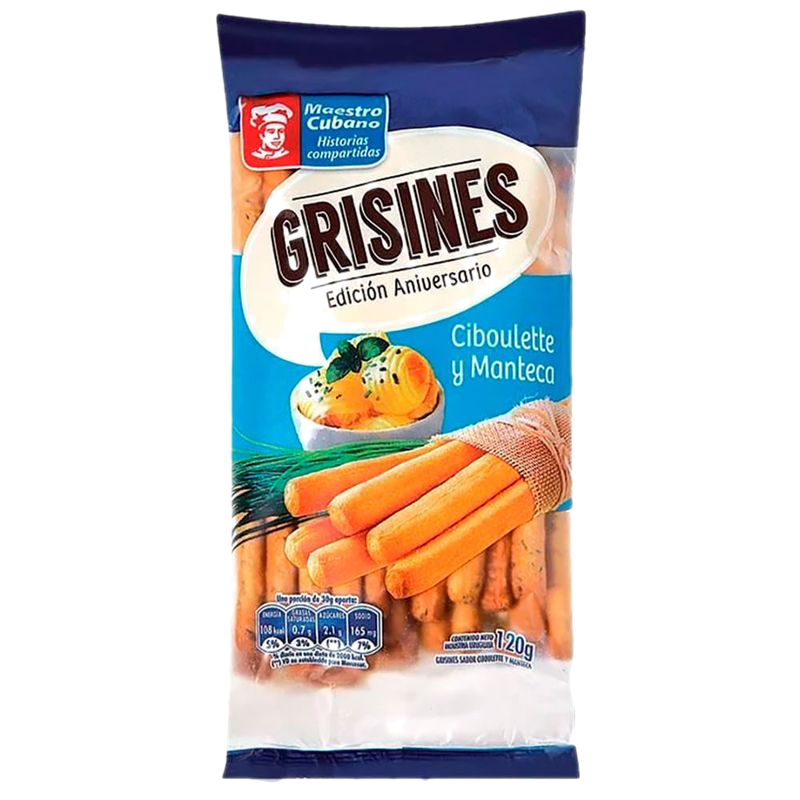 Grisines Gourmet Maestro Cubano Manteca Ciboulette