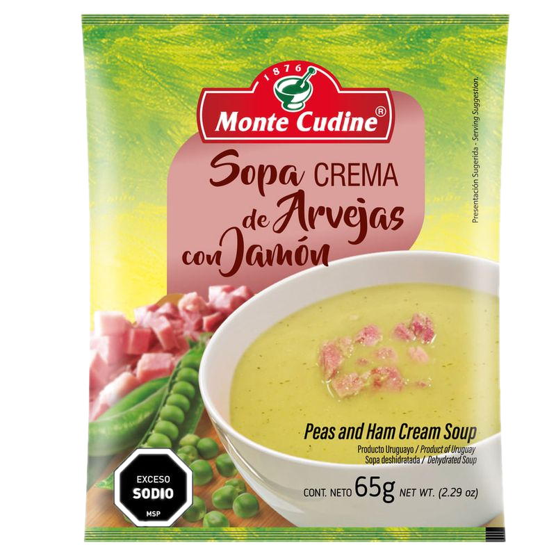 Sopa Crema Arvejas Con Jamón Monte Cudine