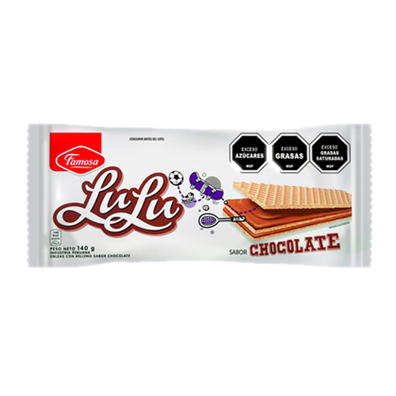 Waffle Lulu Famosa Relleno Chocolate