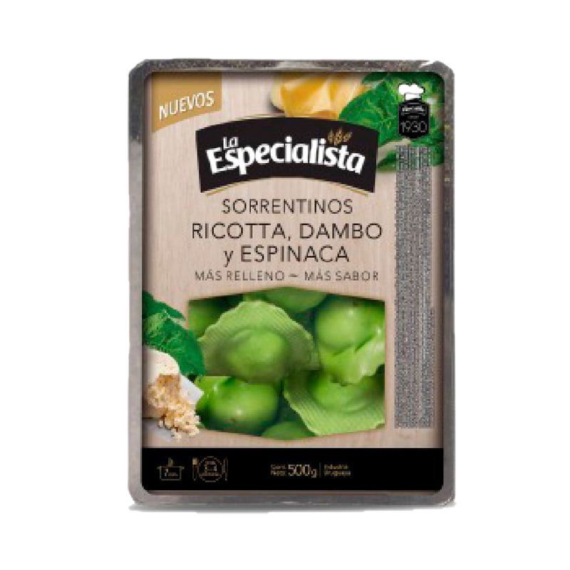Sorrentinos La Especialista Espinaca Y Queso 500 G