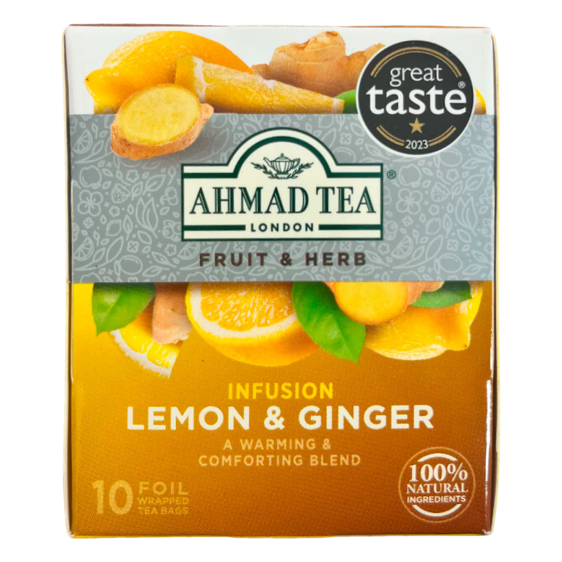Té Ahmad Tea Limón Y Jengibre X 10 Sobres