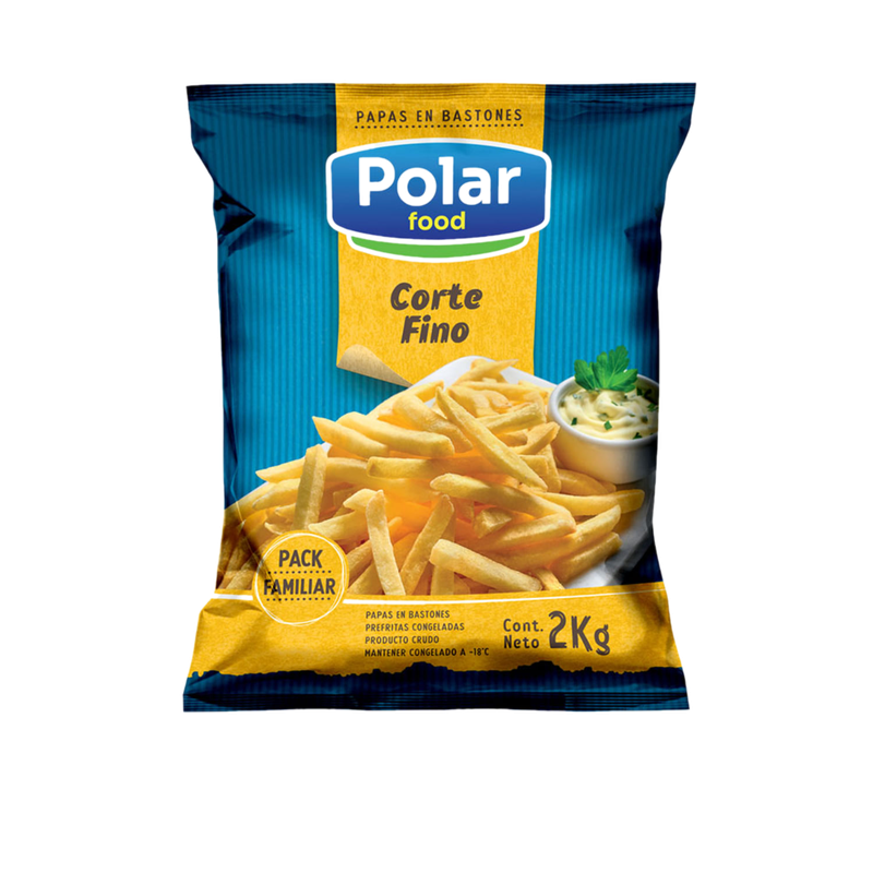 Papas Polar Food Congeladas Corte Fino 2 Kg