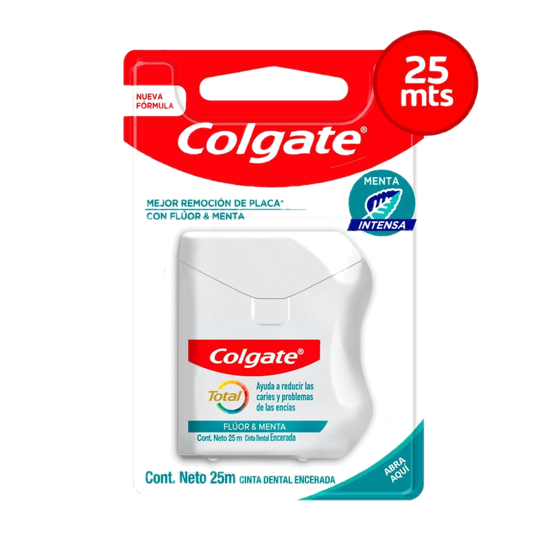 Hilo Dental Colgate Total 12 Flúor Y Menta 25 M