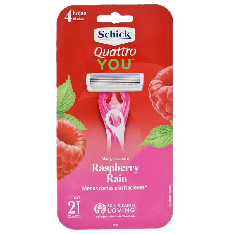 Máquina De Afeitar Quattro You 2 Raspberry