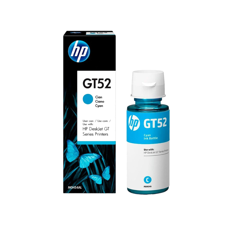 Botella De Tinta Hp Cyan Gt52