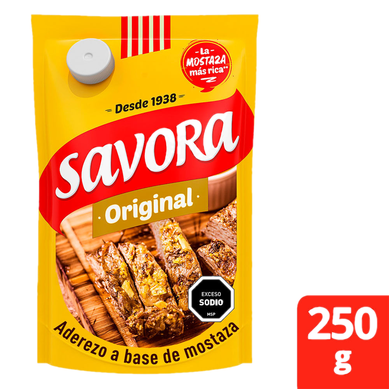 Aderezo Mostaza Savora Original Doy Pack 250 G