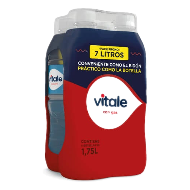 Pack Agua Vitale Con Gas 1.75 L 4 Unidades