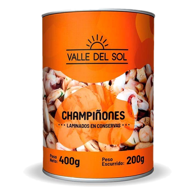 Champignones Laminados Valle Del Sol 400 G