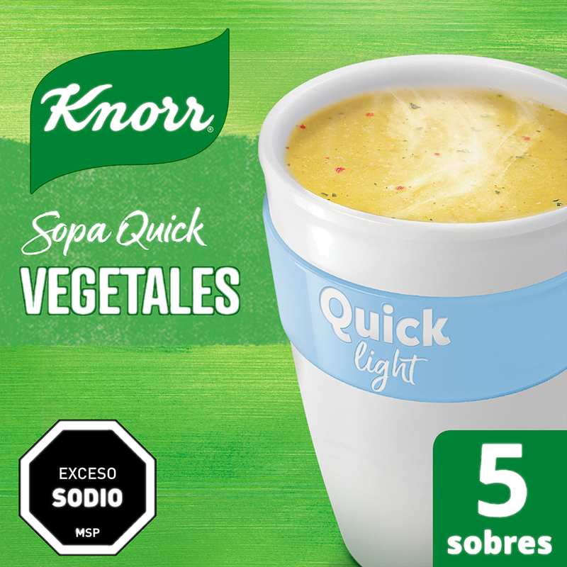 Sopa Knorr Quick Light Vegetales 5 Sobres