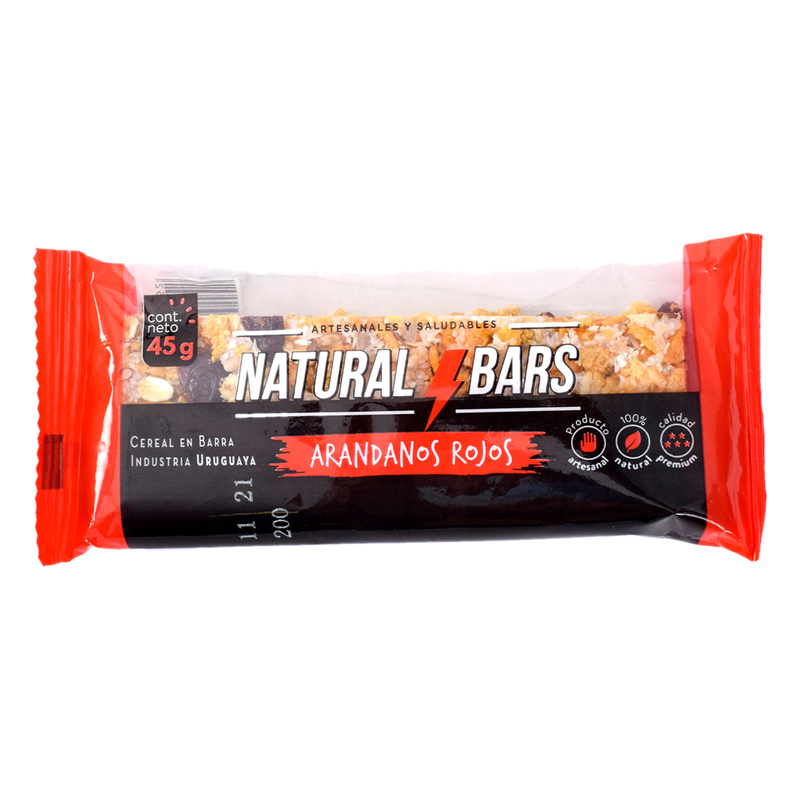 Barra De Cereal Arándanos Rojos Natural Bars 45 G