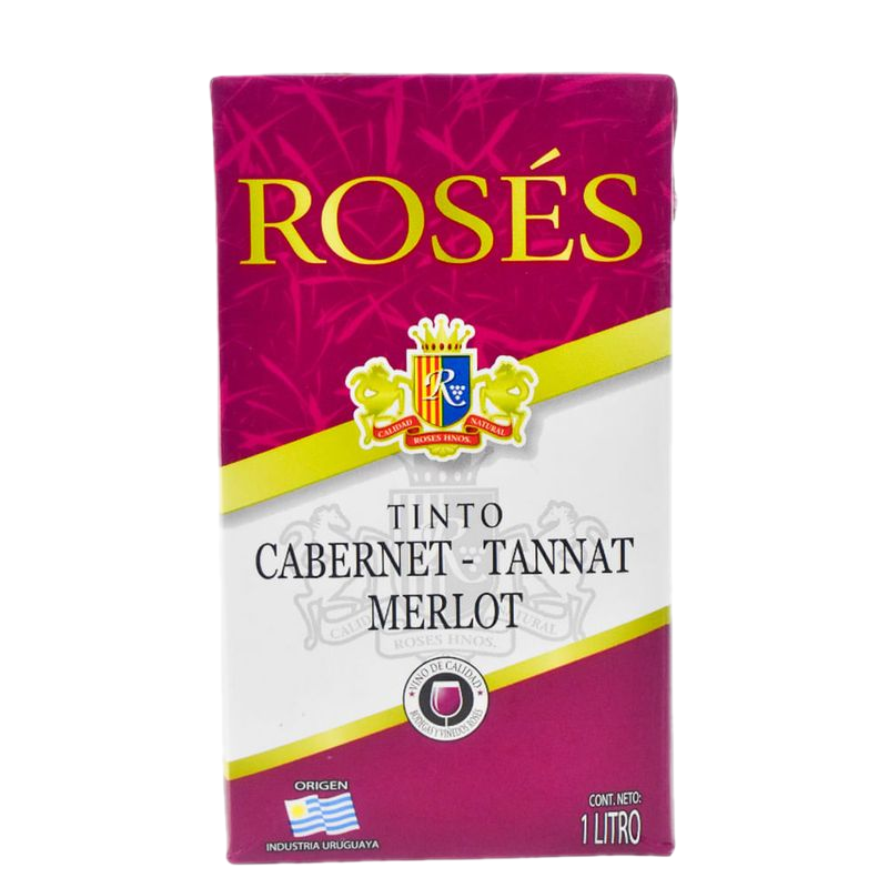 Vino Tinto De Mesa Cabernet Tannat Merlot Roses 1 L