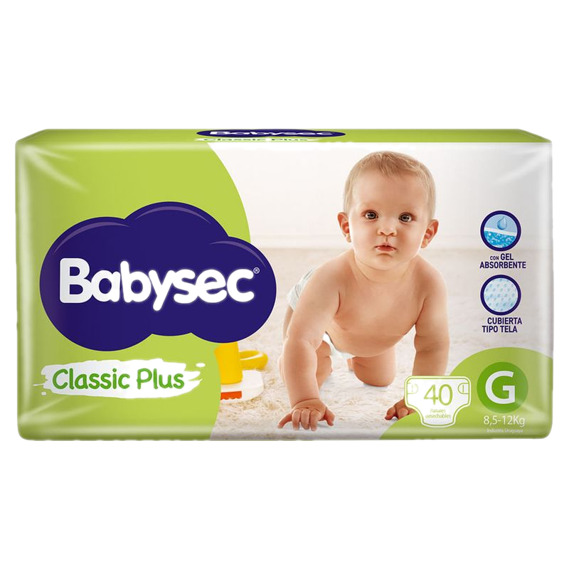 Pañal Babysec Classic Plus G 40 Unidades