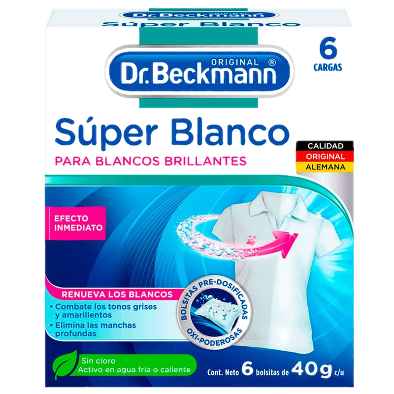 Blanqueador Dr.beckmann Bolsitas 6 Unidades Cj.240 G