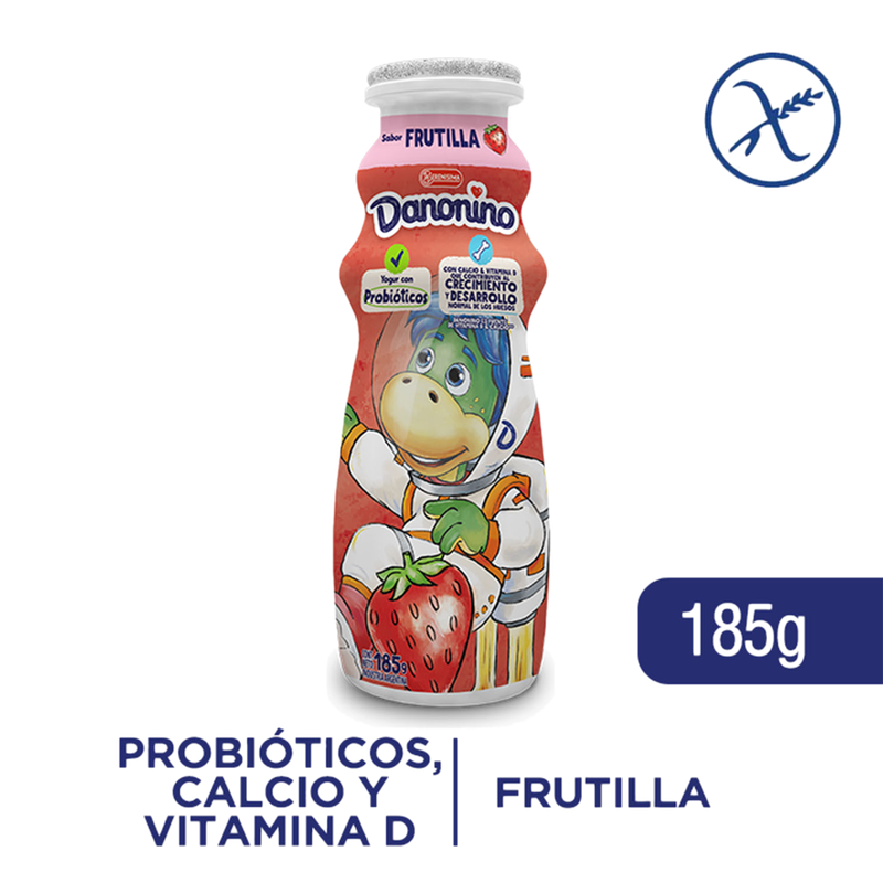 Yogur Danonino Botella Frutilla 185 G