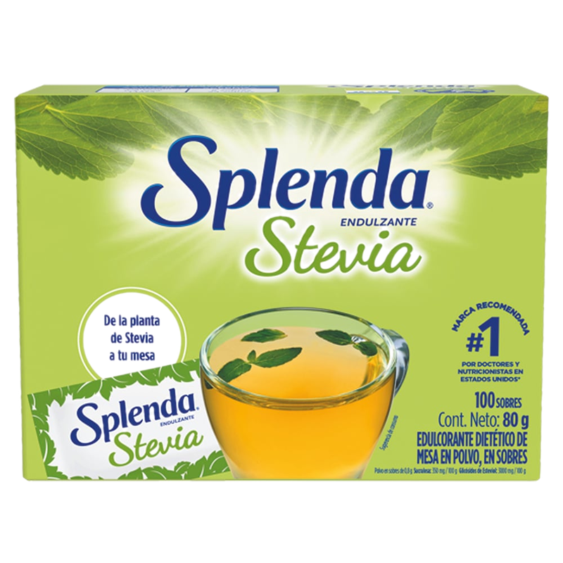 Edulcorante Splenda Stevia 100 Sobres