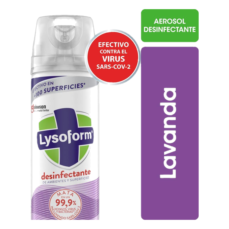 Desinfectante Lysoform Lavanda En Aerosol 285 Ml