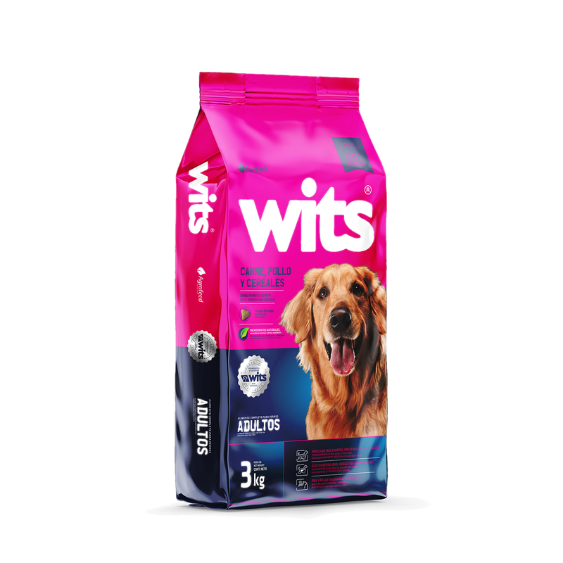 Alimento Wits Perro Adulto Carne Y Cereales 3 Kg