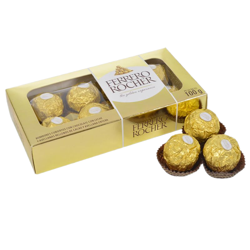 Bombones Ferrero Rocher 8 Unidades 100 G