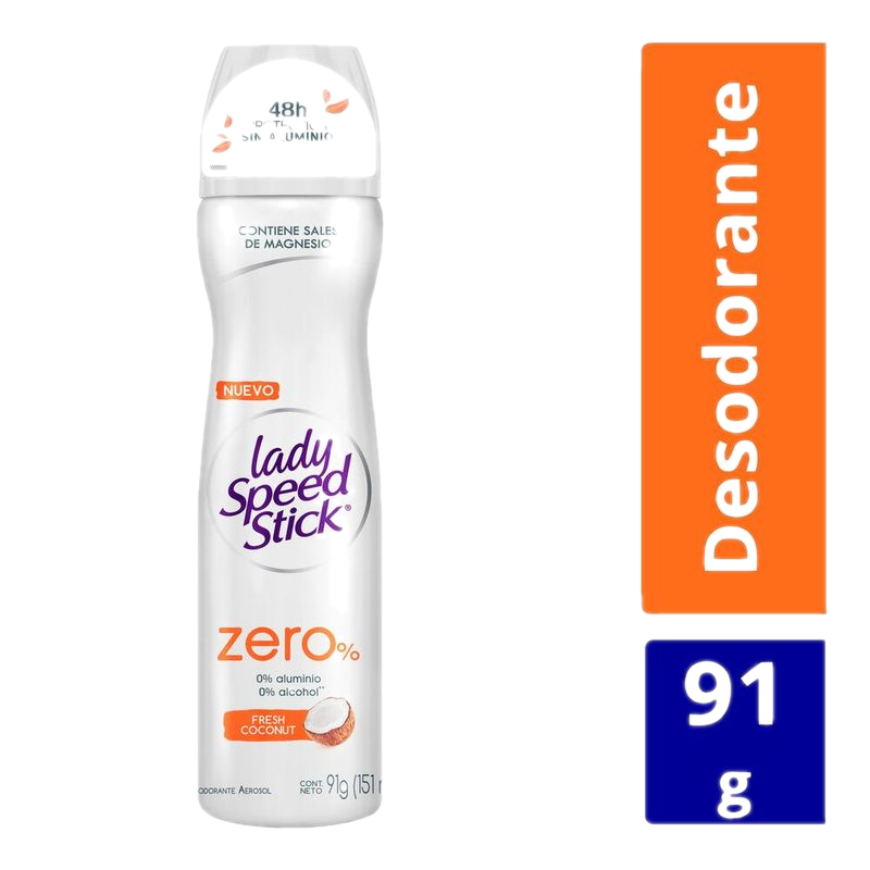 Desodorante Lady Speed Stick Natural Coco Aerosol 91 G