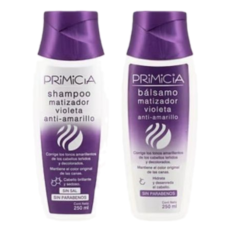 Pack Primicia Shampoo + Bálsamo Matizador Violeta 250+250 Ml