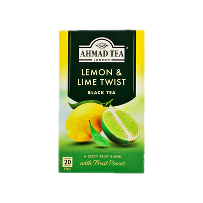 Té Negro Ahmad Tea Limón Y Lima 20 Sobres