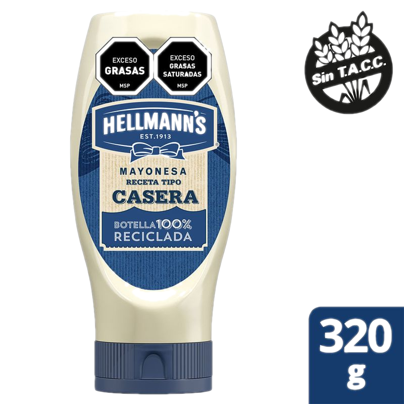 Mayonesa Hellmanns Tipo Casera Pote 340 Ml