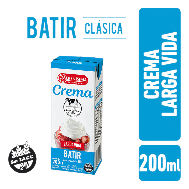 Crema De Leche La Serenísima 200 Ml