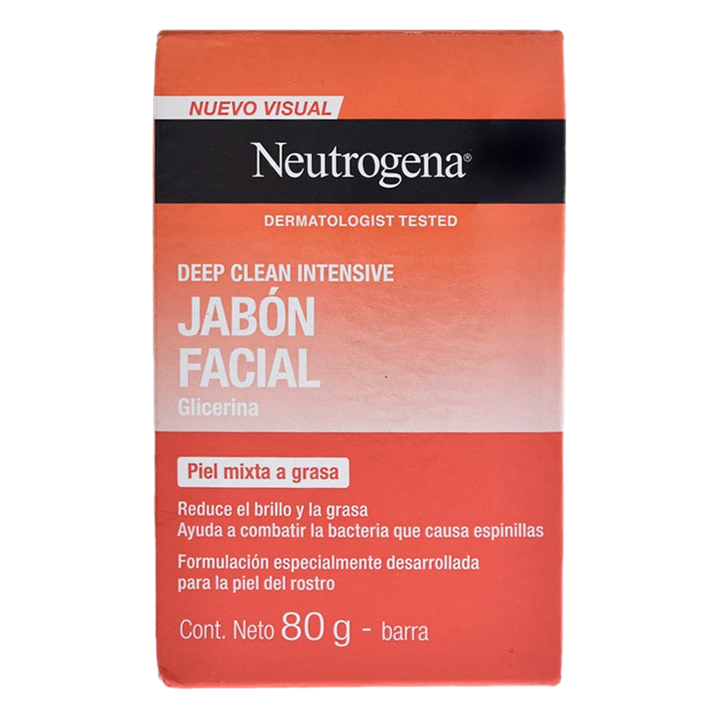 Barra De Limpieza Facial Deep Clean Neutrogena 80 G