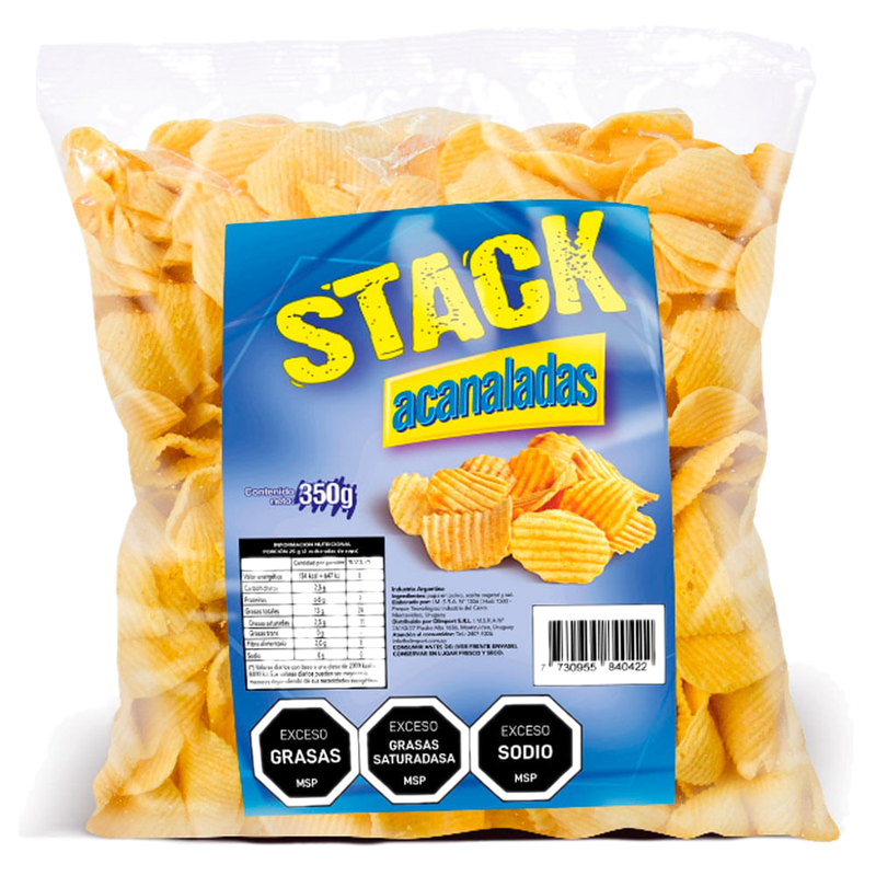 Papas Acanaladas Stack 350 G