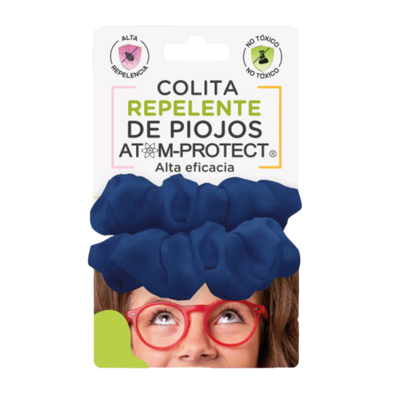 Colita Repelente De Piojos Atom-protect Azul 2 Unidades
