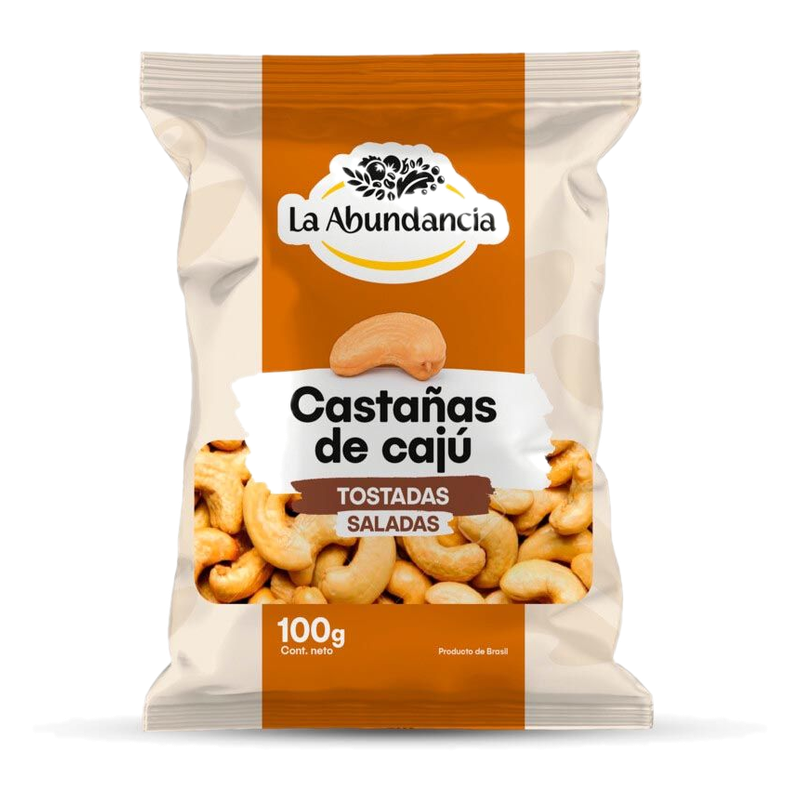 Castañas De Cajú Tostadas Sin Sal La Abundancia 100 G