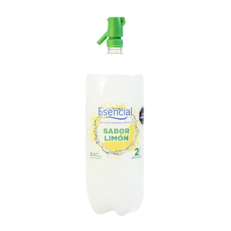 Agua Soda Esencial Limón 2 L