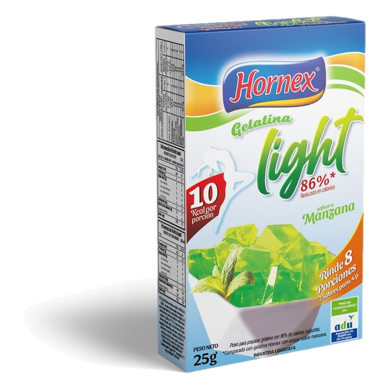 Gelatina Hornex Light De Manzana 25 G