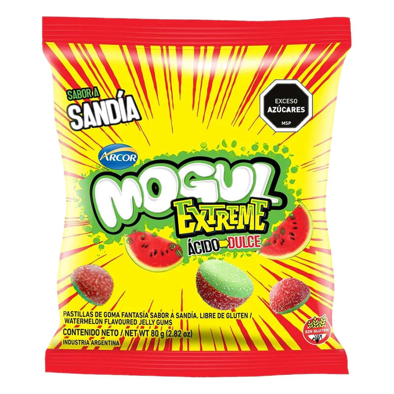 Gomitas Mogul Sandia Extreme Ácido Dulce 80 G