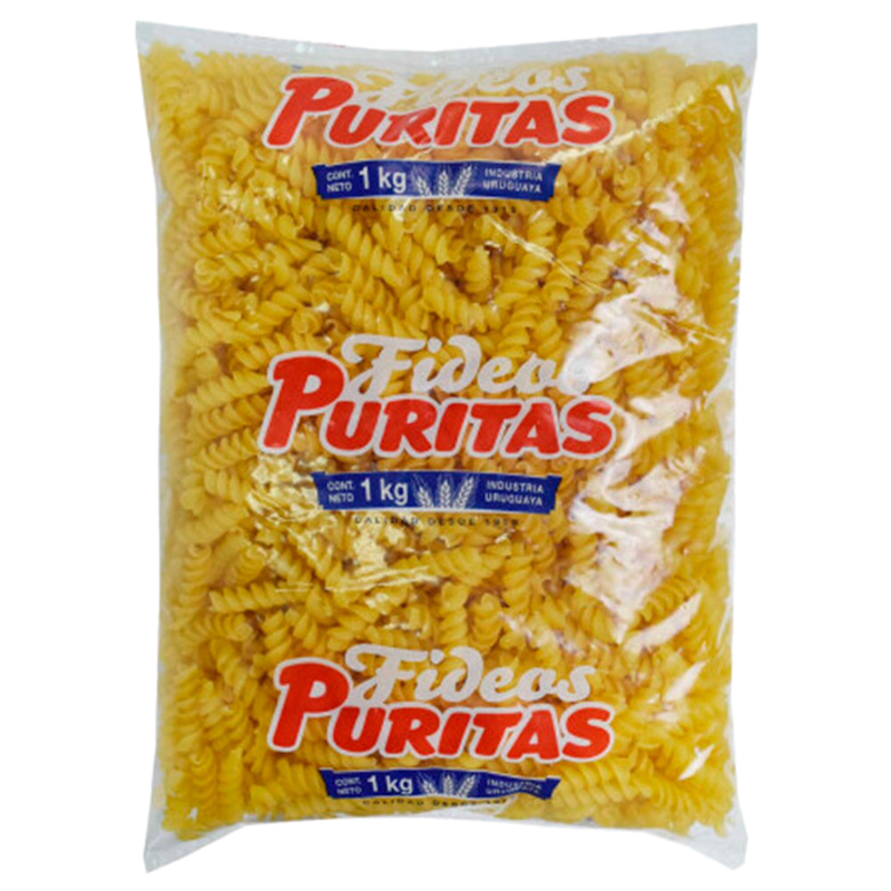 Fideos Puritas Tirabuzones 1 Kg