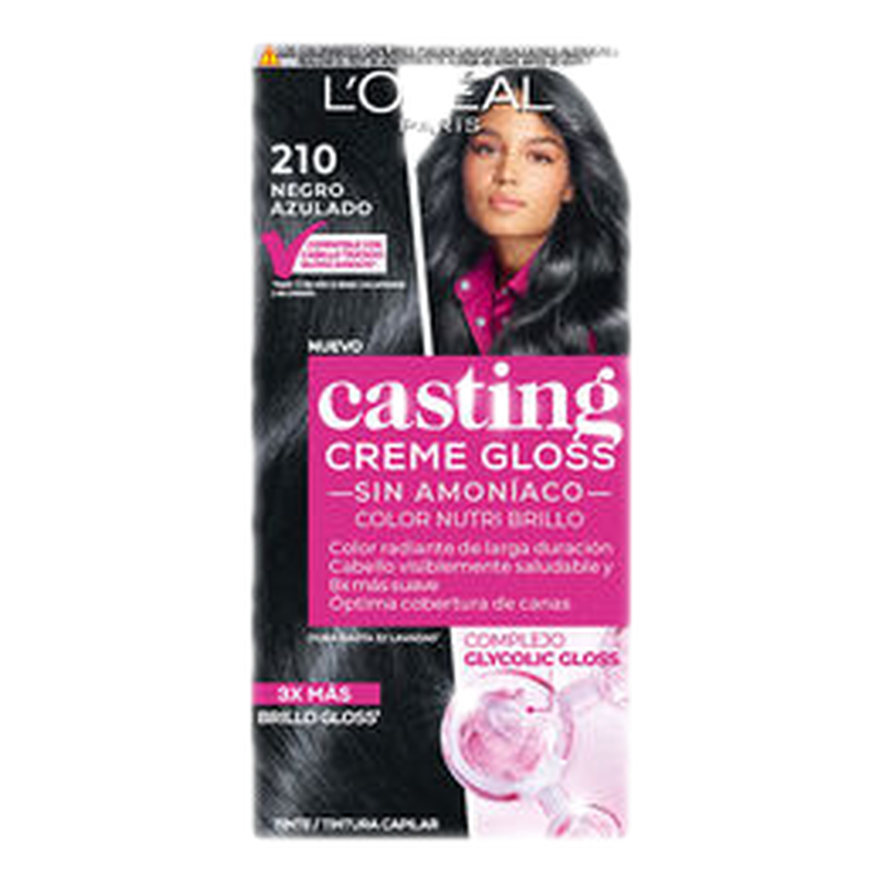 Tinta Casting Creme Gloss N°210 Negro Azulado