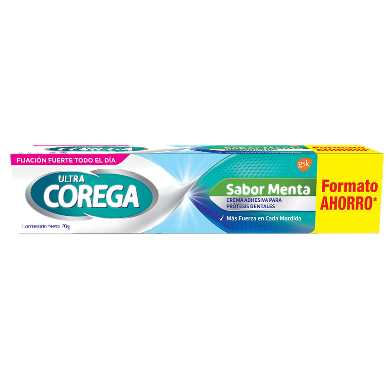 Adhesivo Dental Corega Crema Ultra Menta 70 G