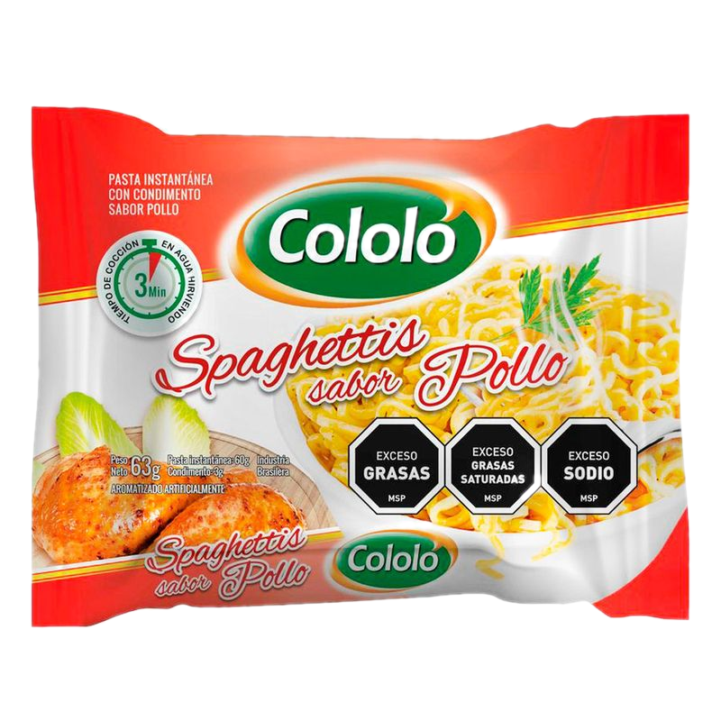 Pasta Instantánea Cololó Sabor Pollo 63 G