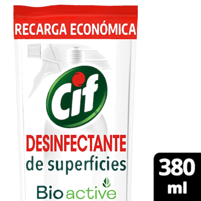 Limpiador Líquido Desinfectante De Superficies Cif Original 380 Ml