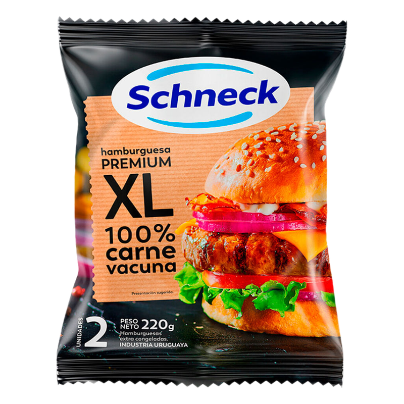 Hamburguesas Xl Schneck 2 Unidades 220 G