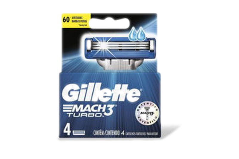 Gillette Mach 3 Repuesto Cartucho Turbo 4 Unidades***