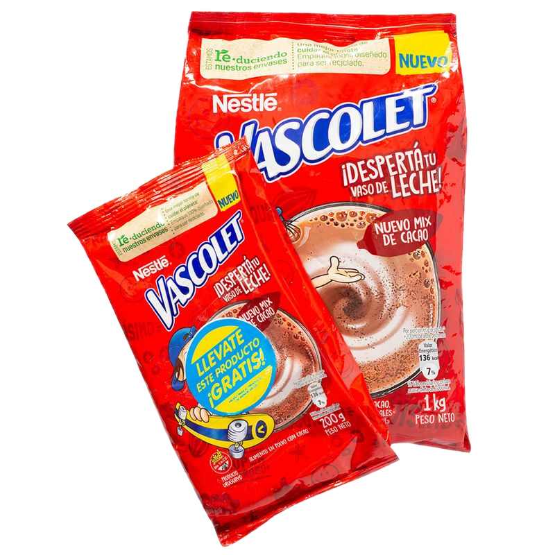 Alimento Achocolatado Vascolet 1 Kg + 200 g