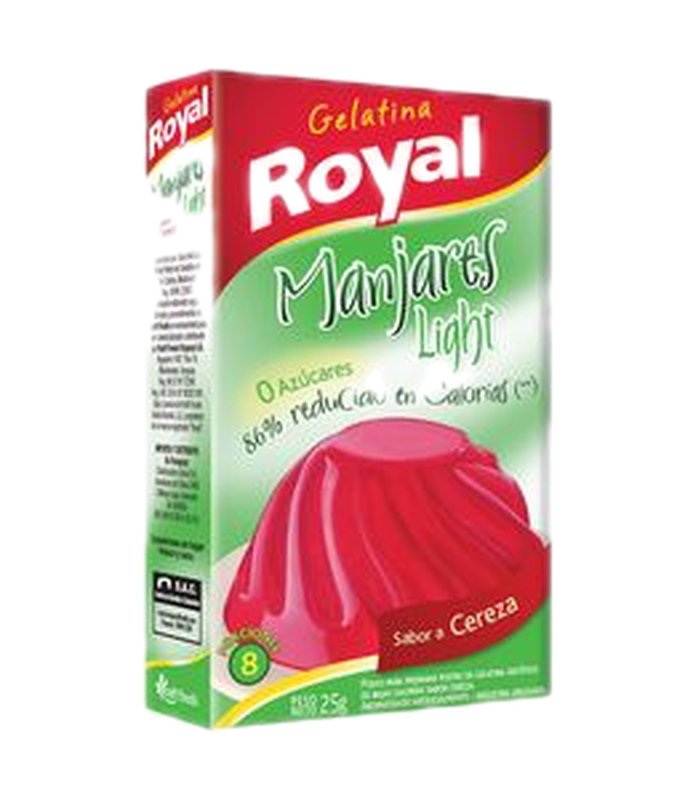 Gelatina Royal Light Cereza 25 G
