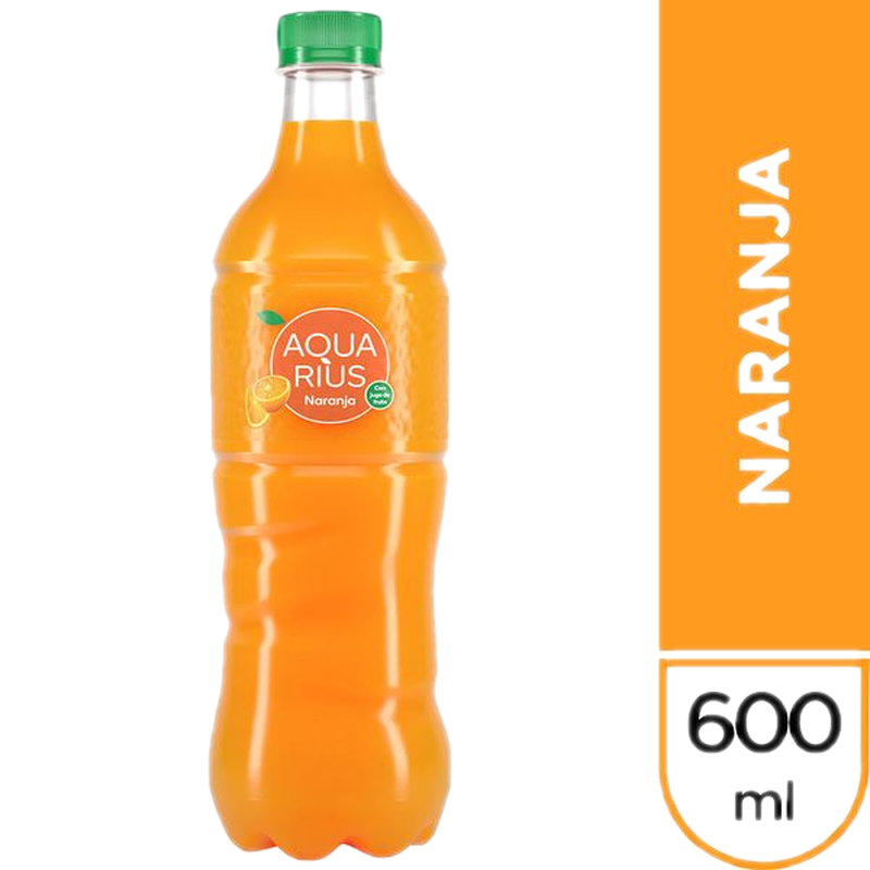 Agua Saborizada Aquarius Naranja 600 Ml