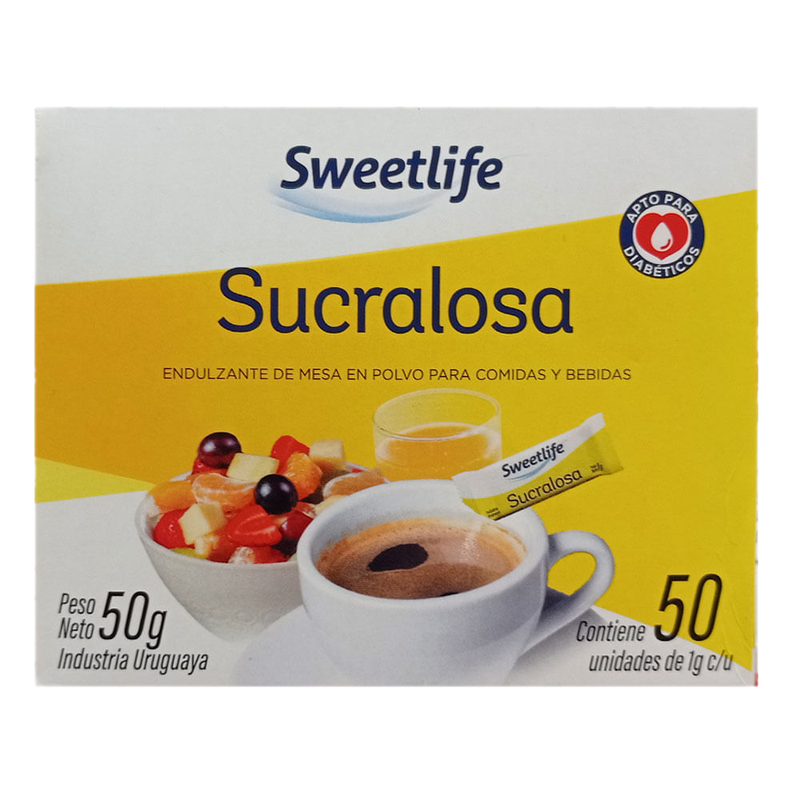 Edulcorante Sucralosa Sweetlife 50 Unidades