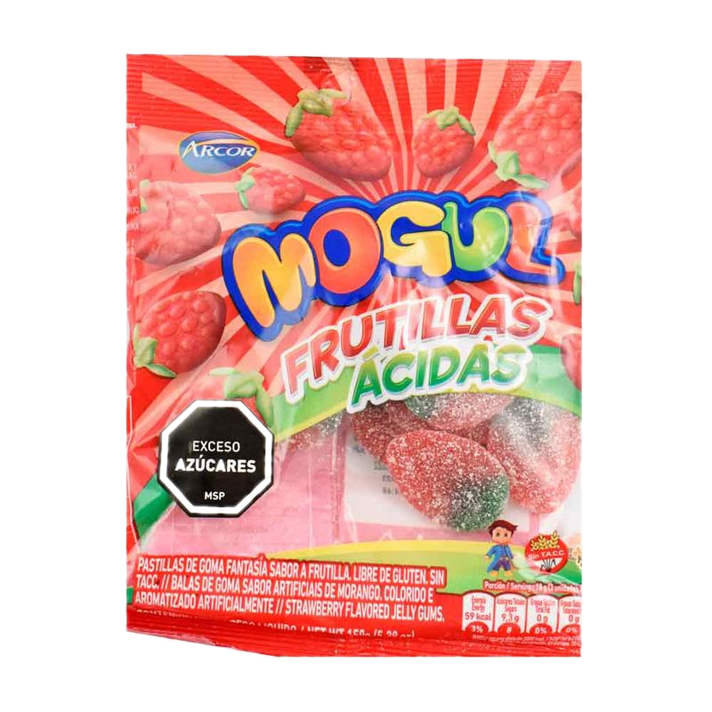 Gomas Mogul Frutillas Ácidas 150 G