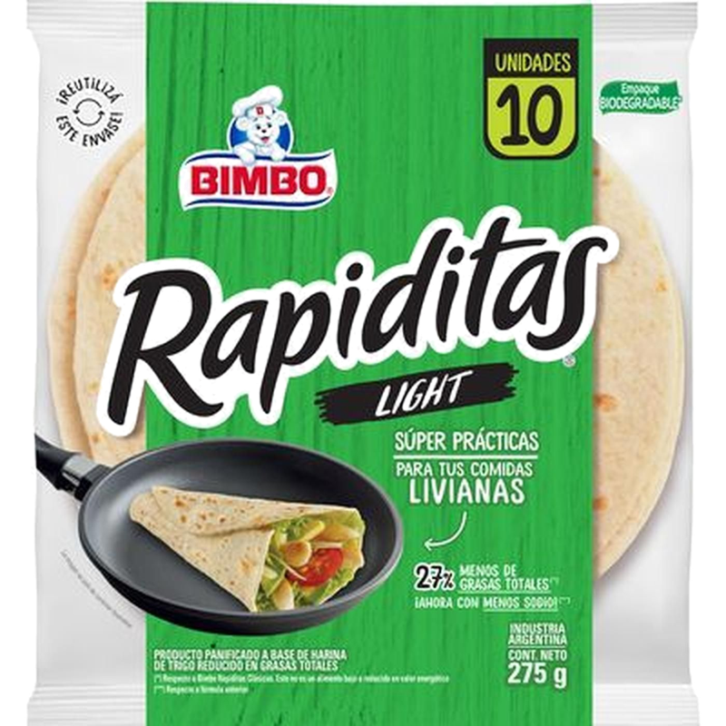 Rapiditas Bimbo Light 10 Unidades