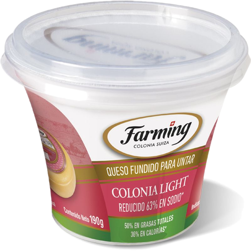 Queso Untable Colonia Farming Sin Sal Light 190 G