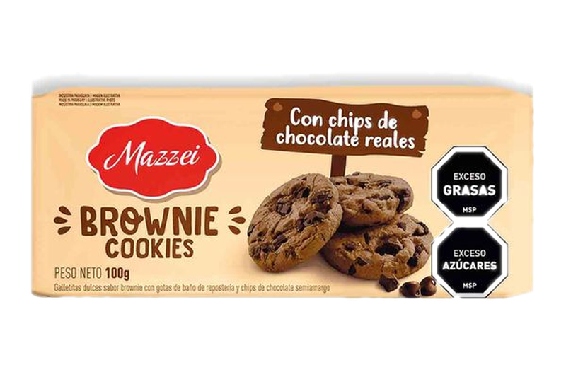 Galleta Brownie Con Chips Mazzei 100 G