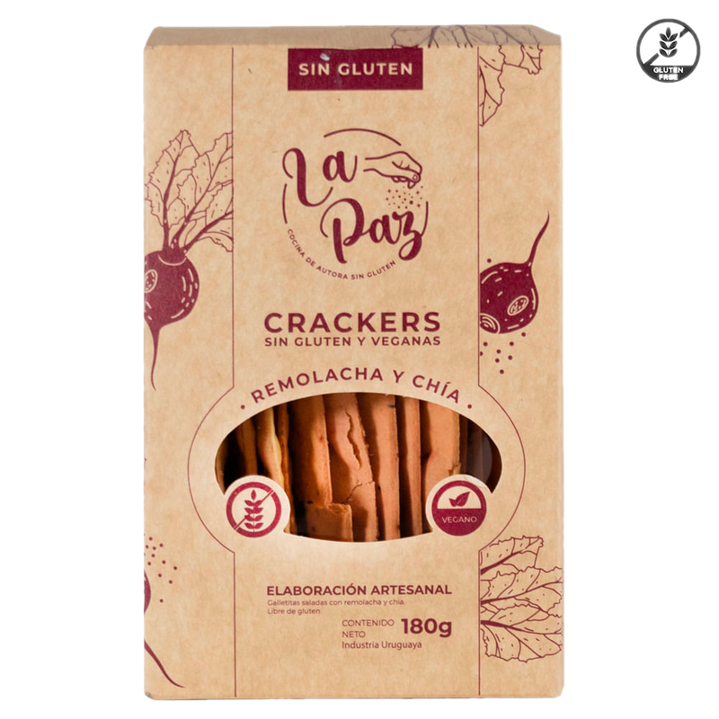 Galletas La Paz Sin Gluten Cracker Remolacha 180 G